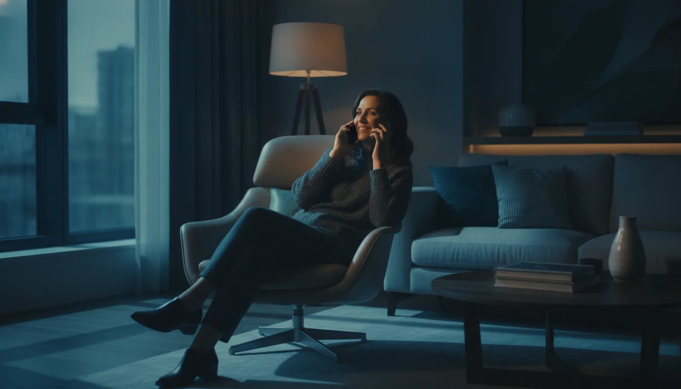 A host on the phone helping a guest