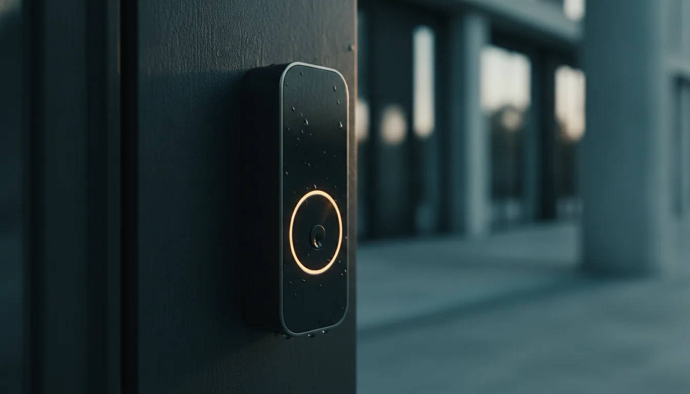A smart lock on a modern rental door