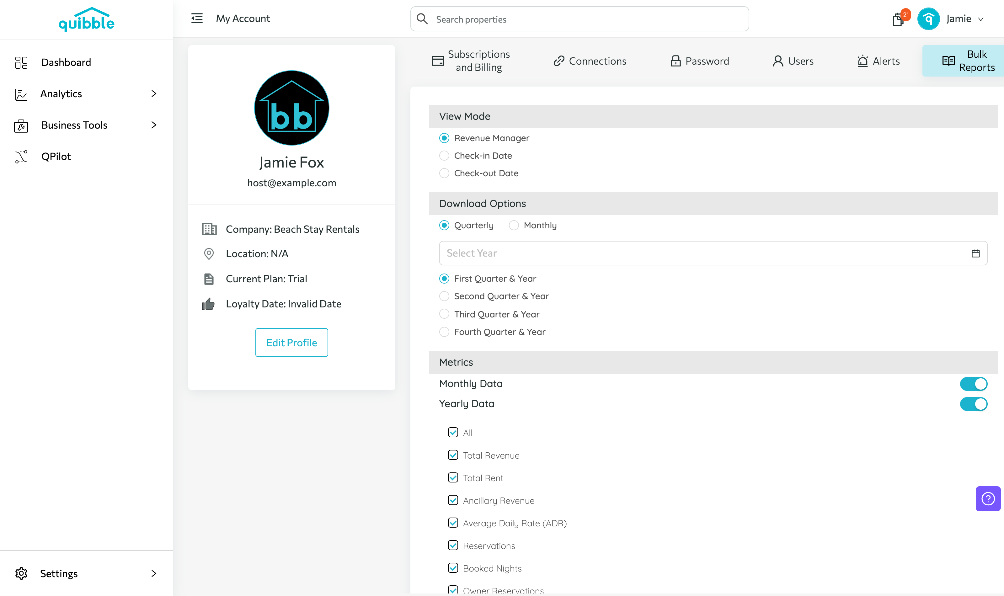 Generating Bulk Reports — step 3