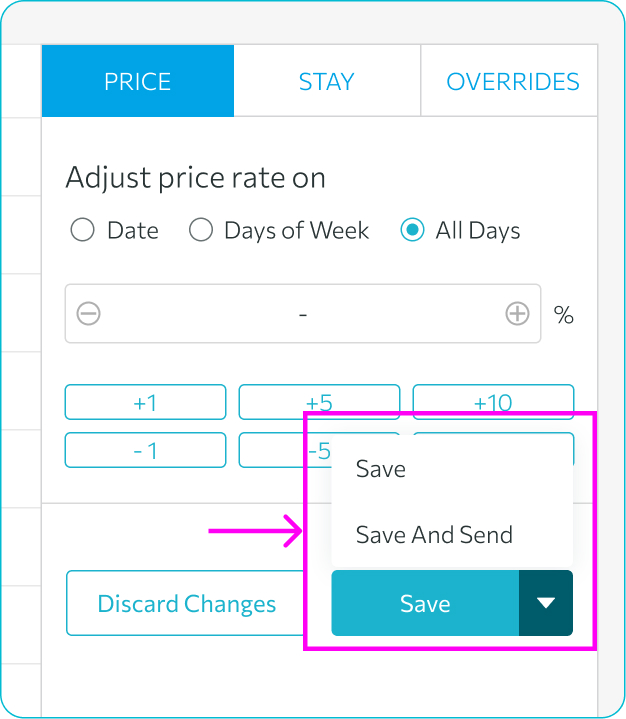 How to use the Price Adjustment — step 4