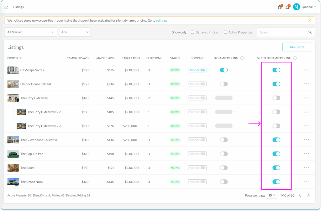 Turning on Dynamic Pricing — step 3