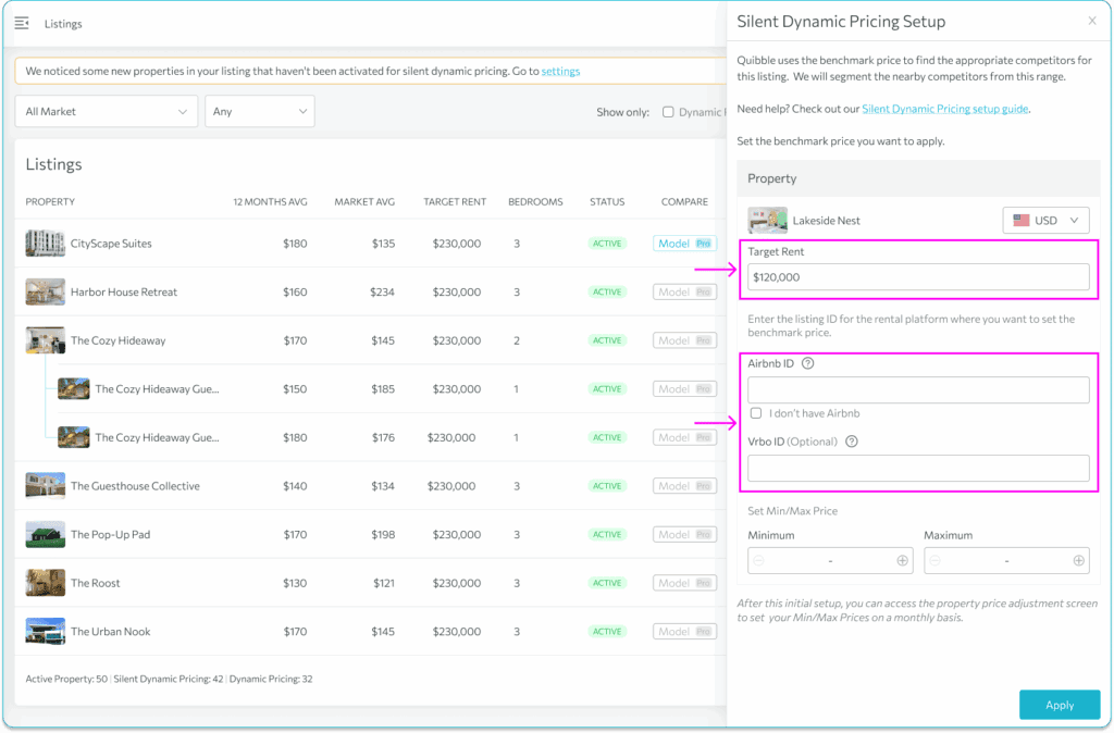 Turning on Dynamic Pricing — step 4