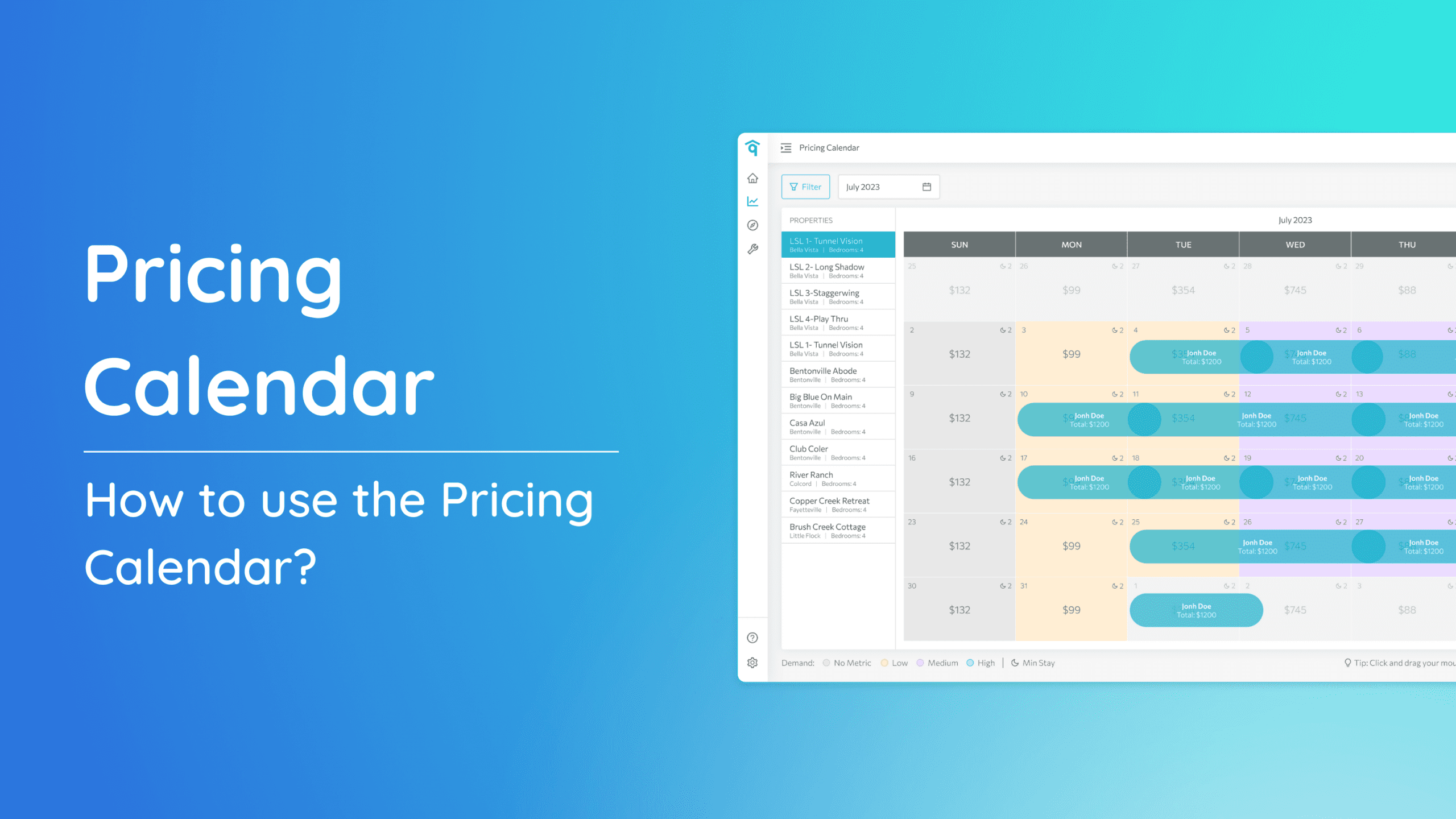 Pricing Calendar